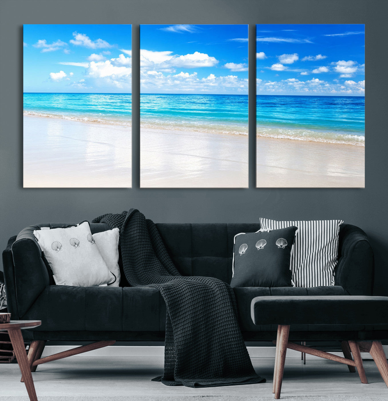 67491909-MGV-CV-36X24 - Tropical Beach Ocean Wall Art Canvas Print for Home Decor