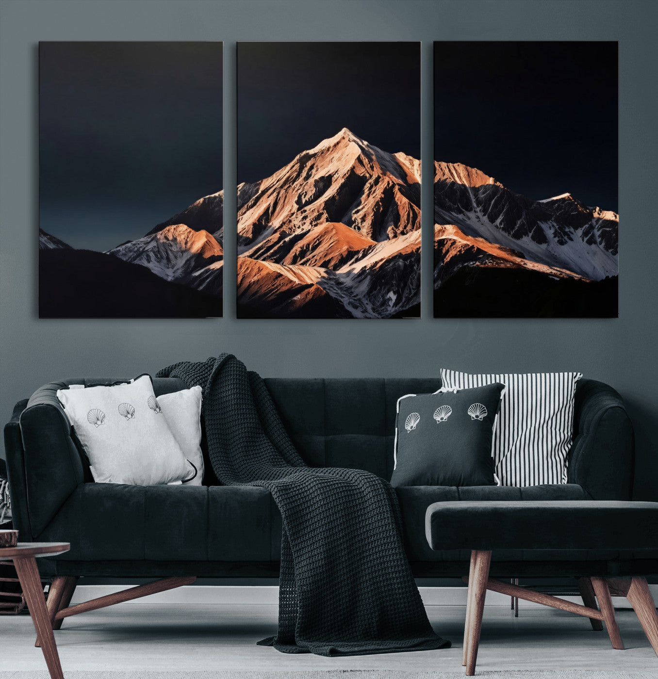 10196184-MGV-CV-36X24 - Snow Mountain Wall Art Canvas Print for Living Room Decor