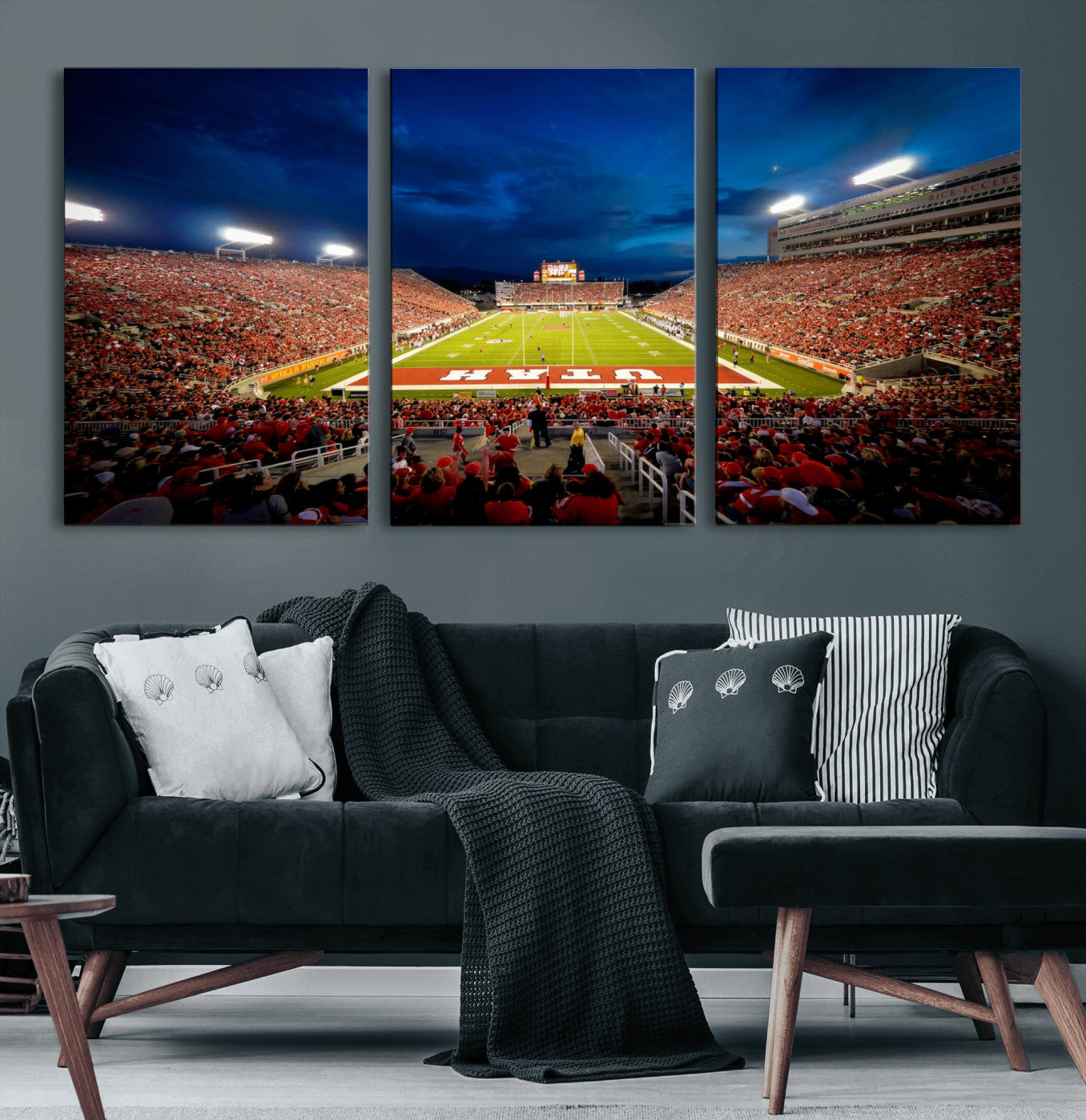 74019251-MGV-CV-36X24 - Rice-Eccles Stadium Wall Art Canvas Print - Utah Salt Lake City Stadium Print