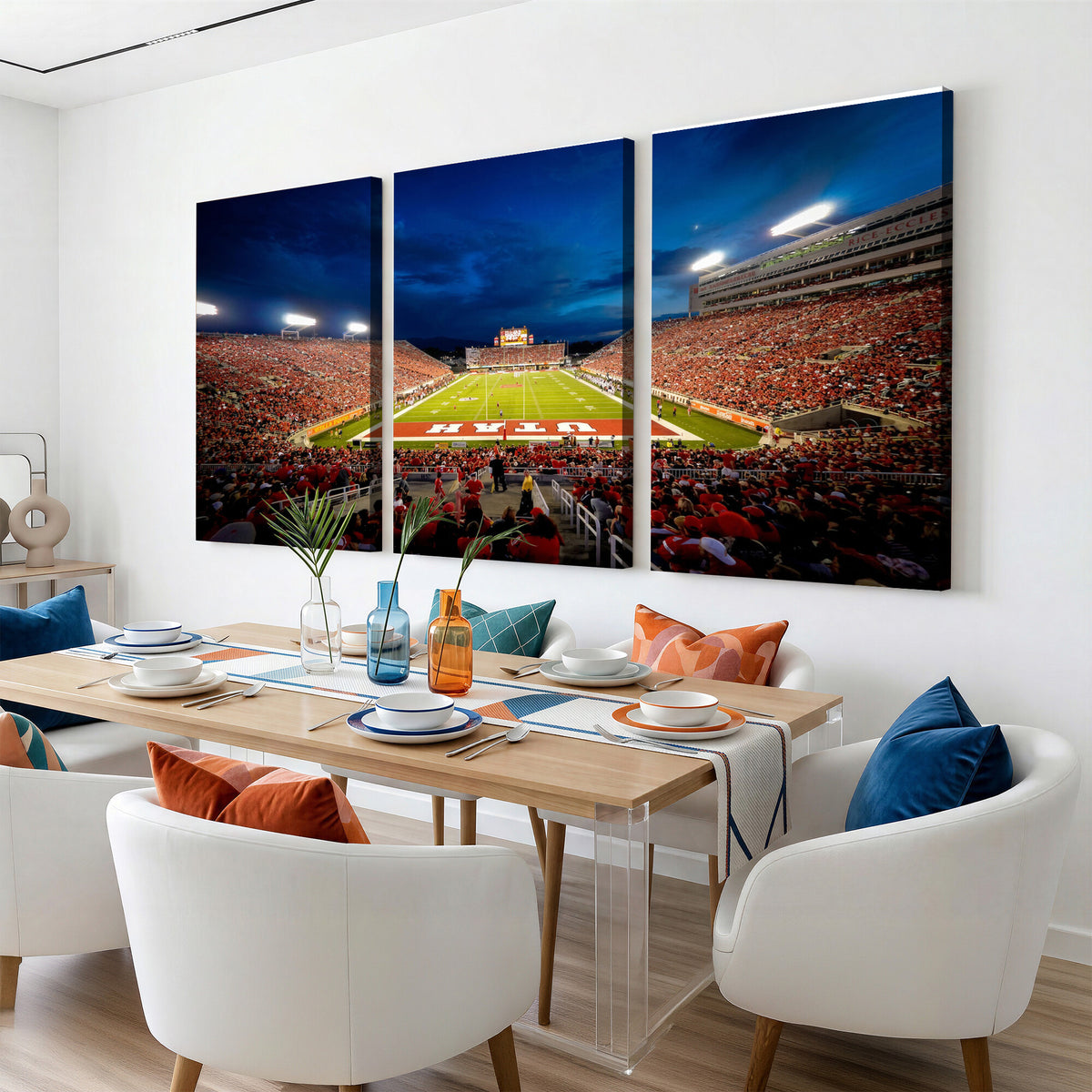 74019251-MGV-CV-36X24 - Rice-Eccles Stadium Wall Art Canvas Print - Utah Salt Lake City Stadium Print