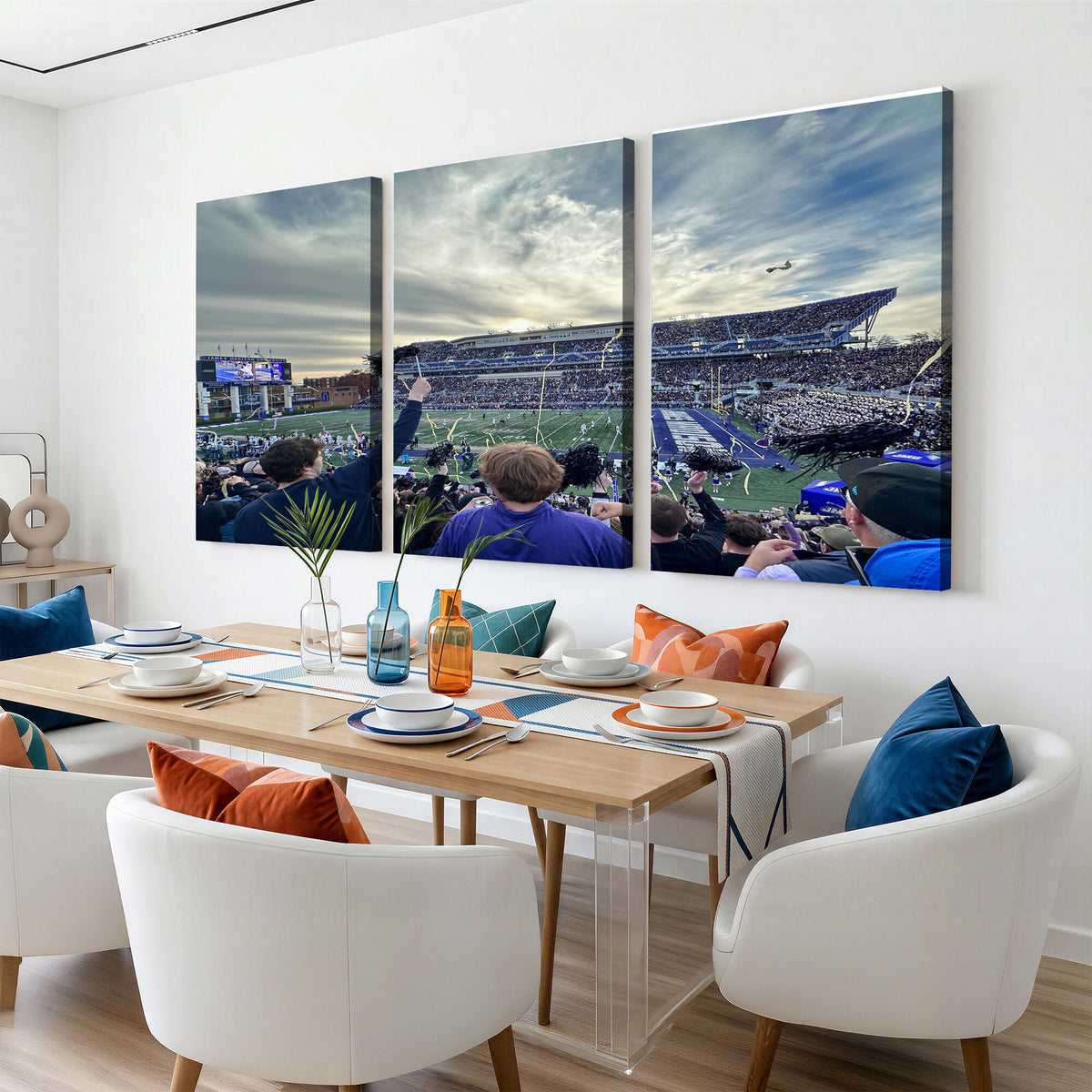 400867JMU-MGV-CV-36X24 - JMU Stadium Wall Art Canvas Print for Game Room Decor - James Madison University Stadium