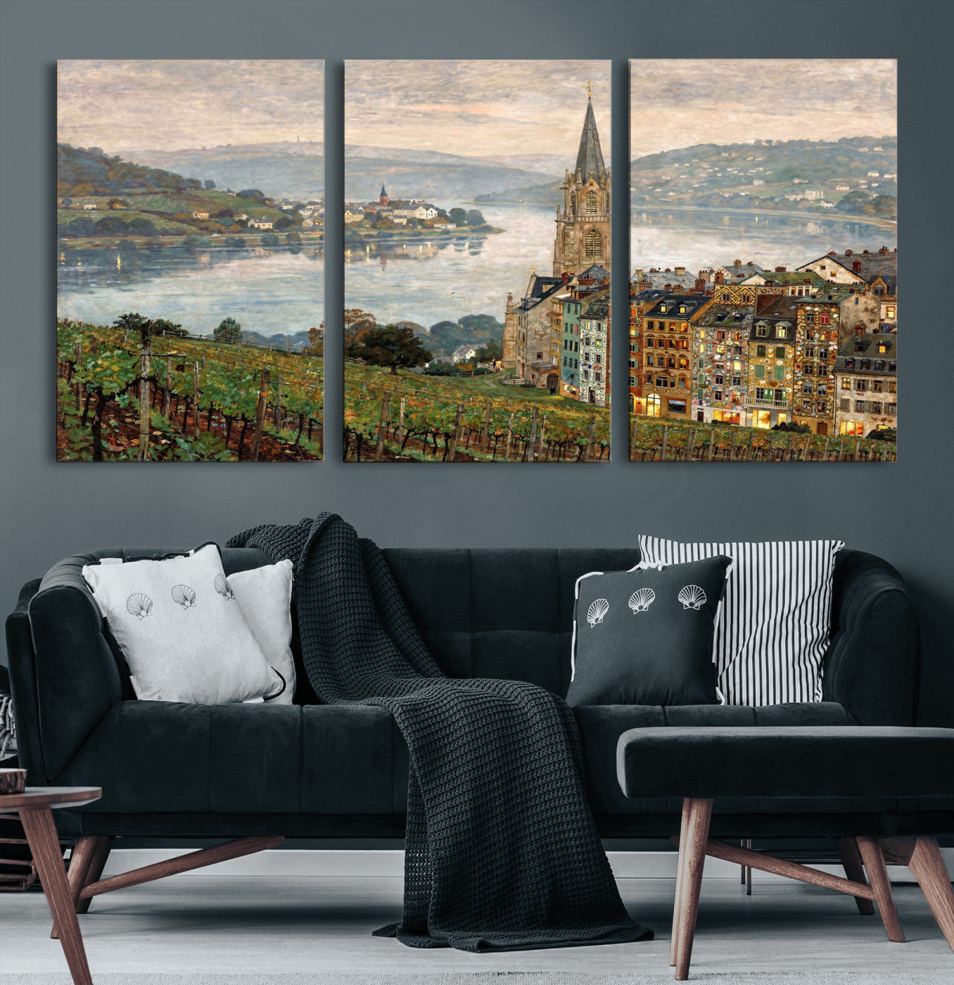 62626662-MGV-CV-36X24 - Mosel City Mosel River by Nicolai Astudin Wall Art Canvas Print