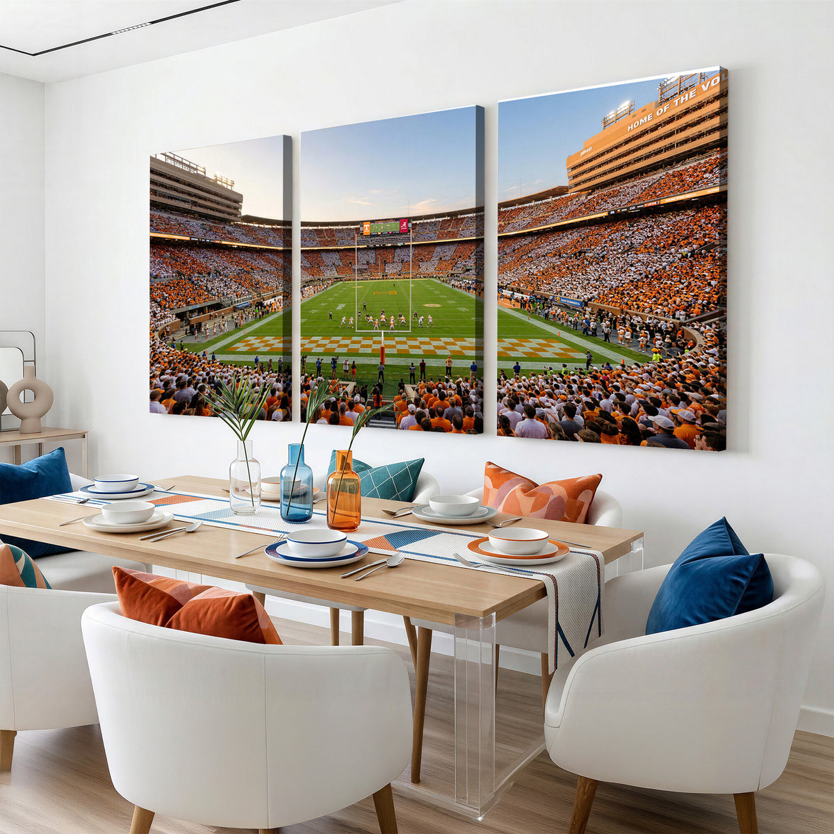 74509135-MGV-CV-36X24 - Framed Neyland Stadium Wall Art Canvas Print, Tennessee Volunteers Wall Decor