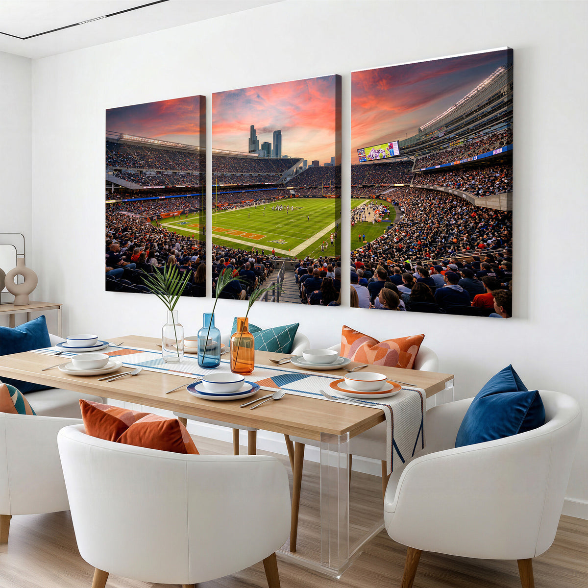 38873544-MGV-CV-36X24 - Soldier Field Wall Art Canvas Print, Chicago Bears Stadium Decor