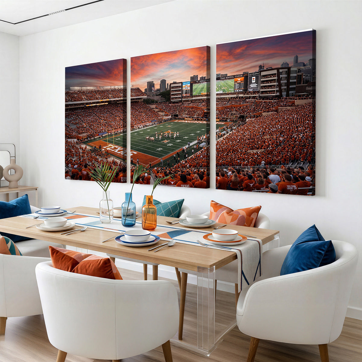 68564193-MGV-CV-36X24 - Darrell K Royal Texas Memorial Stadium Wall Art Canvas Print, Texas Longhorns Stadium Decor