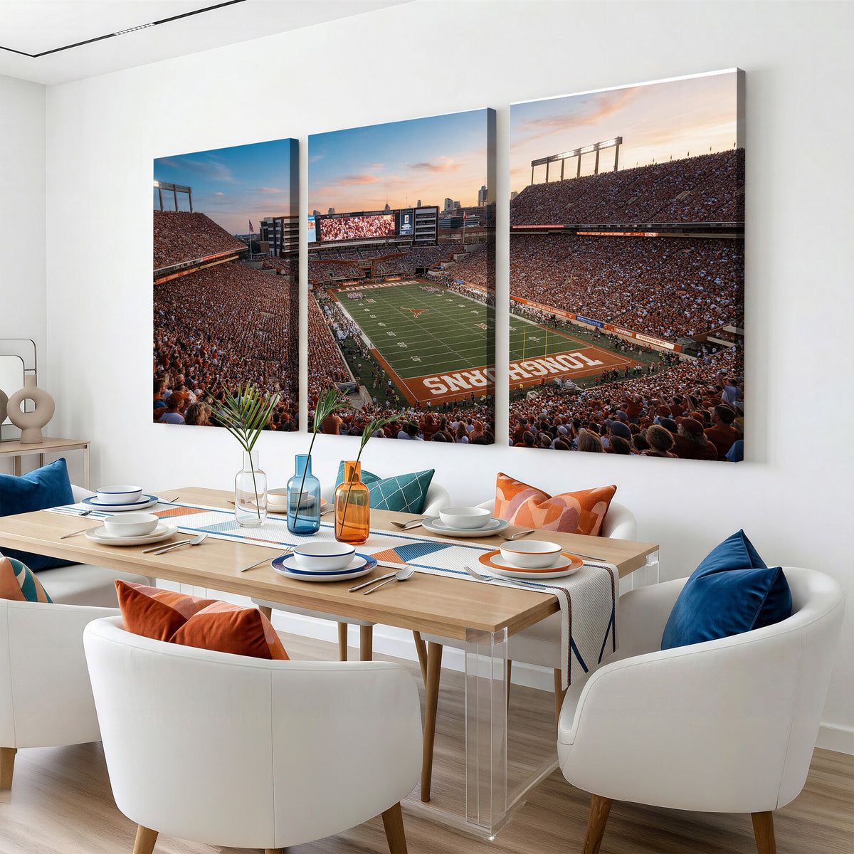 41187139-MGV-CV-36X24 - Texas Memorial Stadium Canvas Wall Art, Austin College Football Print for Sports Den Decor