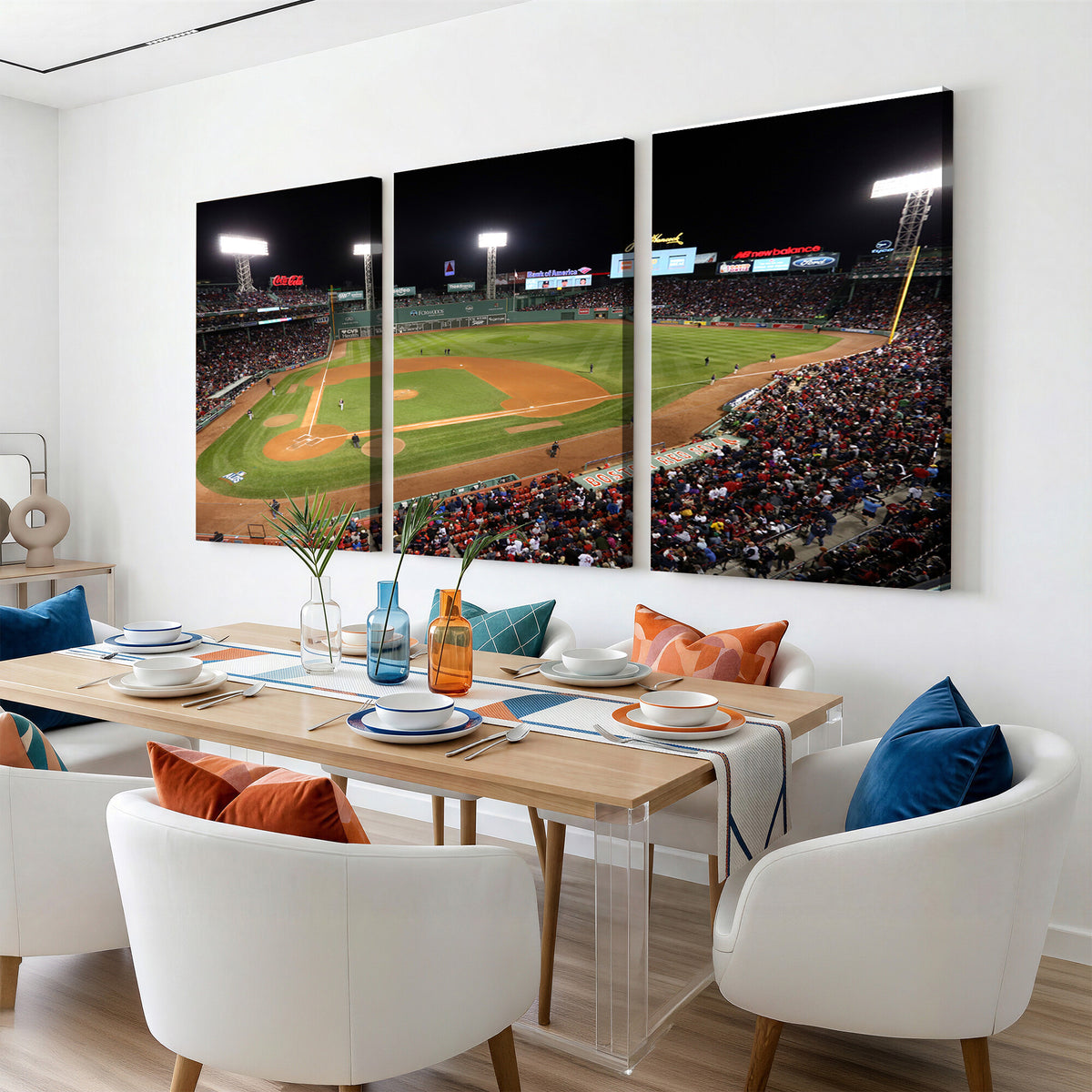 86945D-MGV-CV-36X24 - Fenway Park Boston Red Sox Baseball Stadium Wall Art Canvas Print for Gift Baseball Lover MLB Wall Art College Dorm Wall Decor Baseball Gift