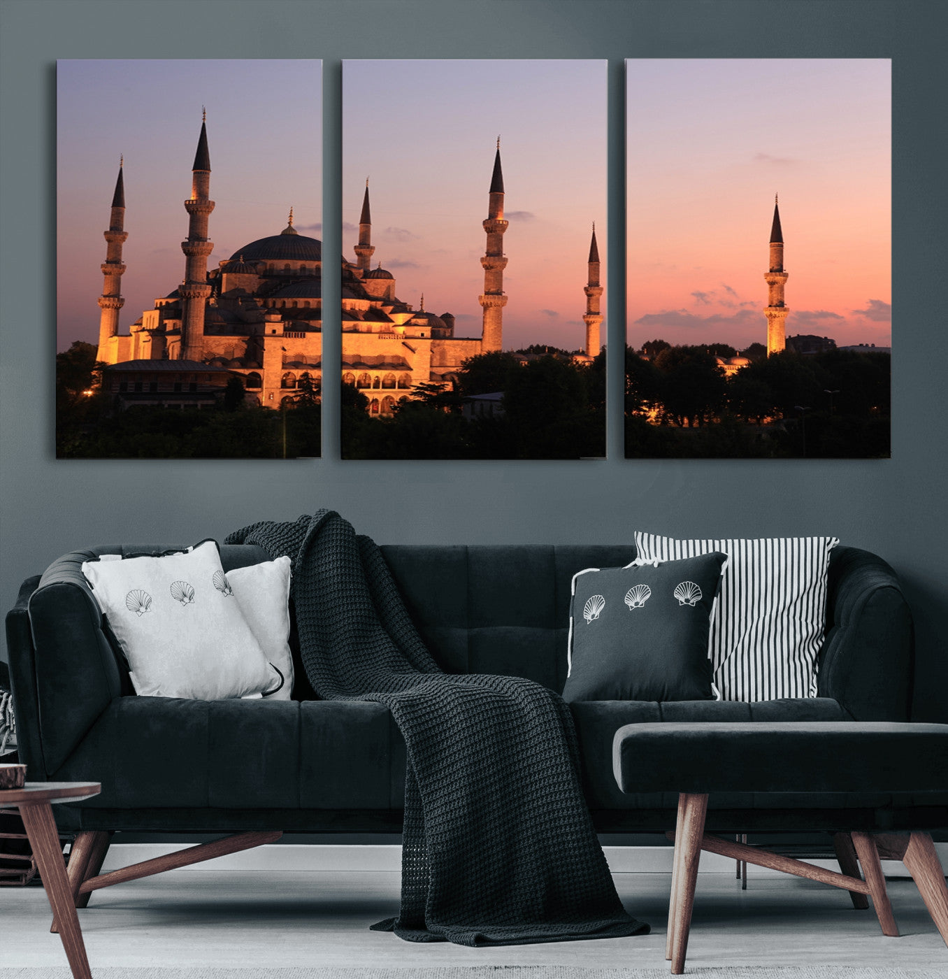 84360-MGV-CV-60X30-3P-Wall Art Turkey Istanbul Skyline Canvas Print