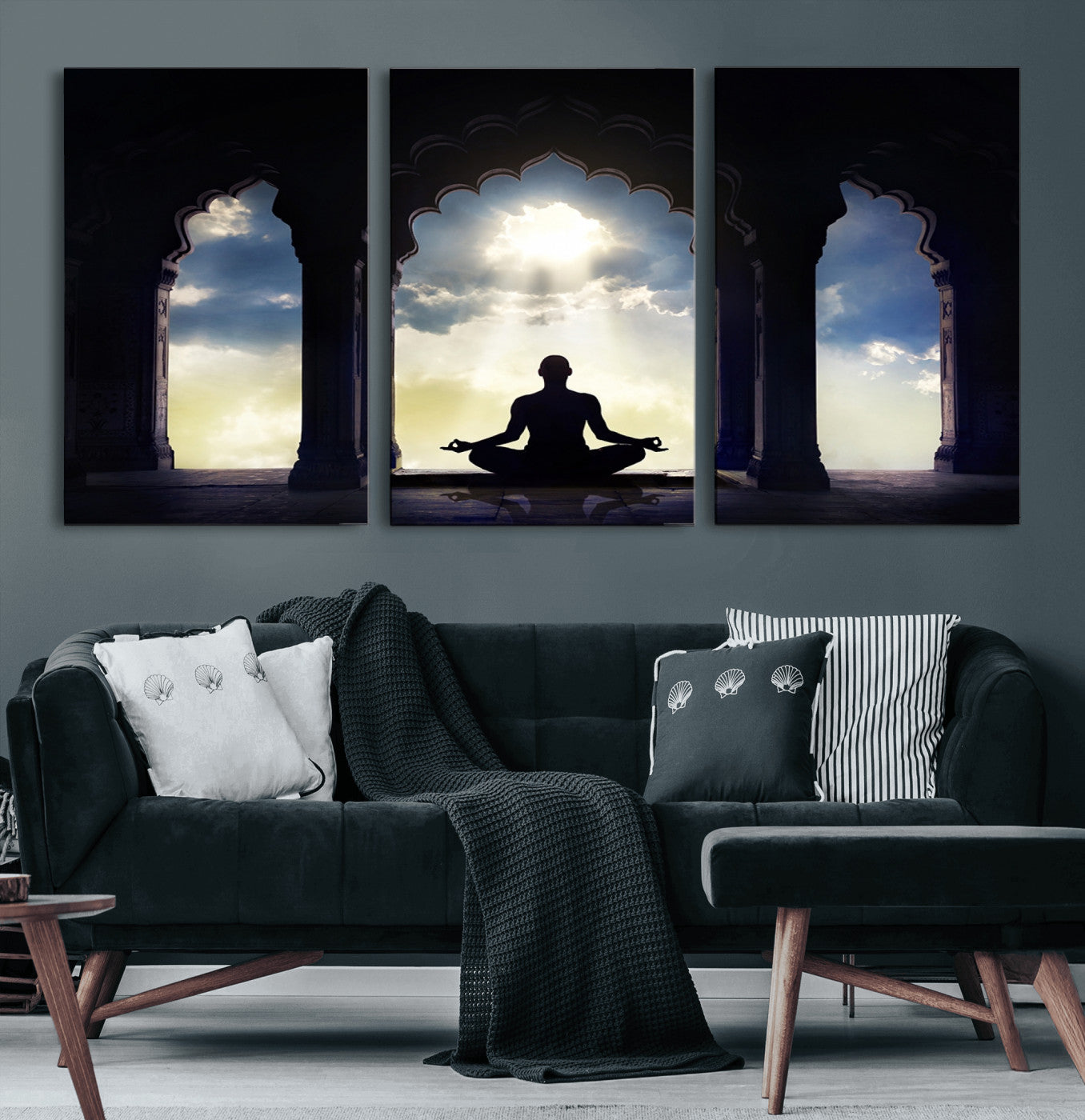 26862-MGV-CV-60X30-3P-Women and Yoga Wall Art Canvas Print