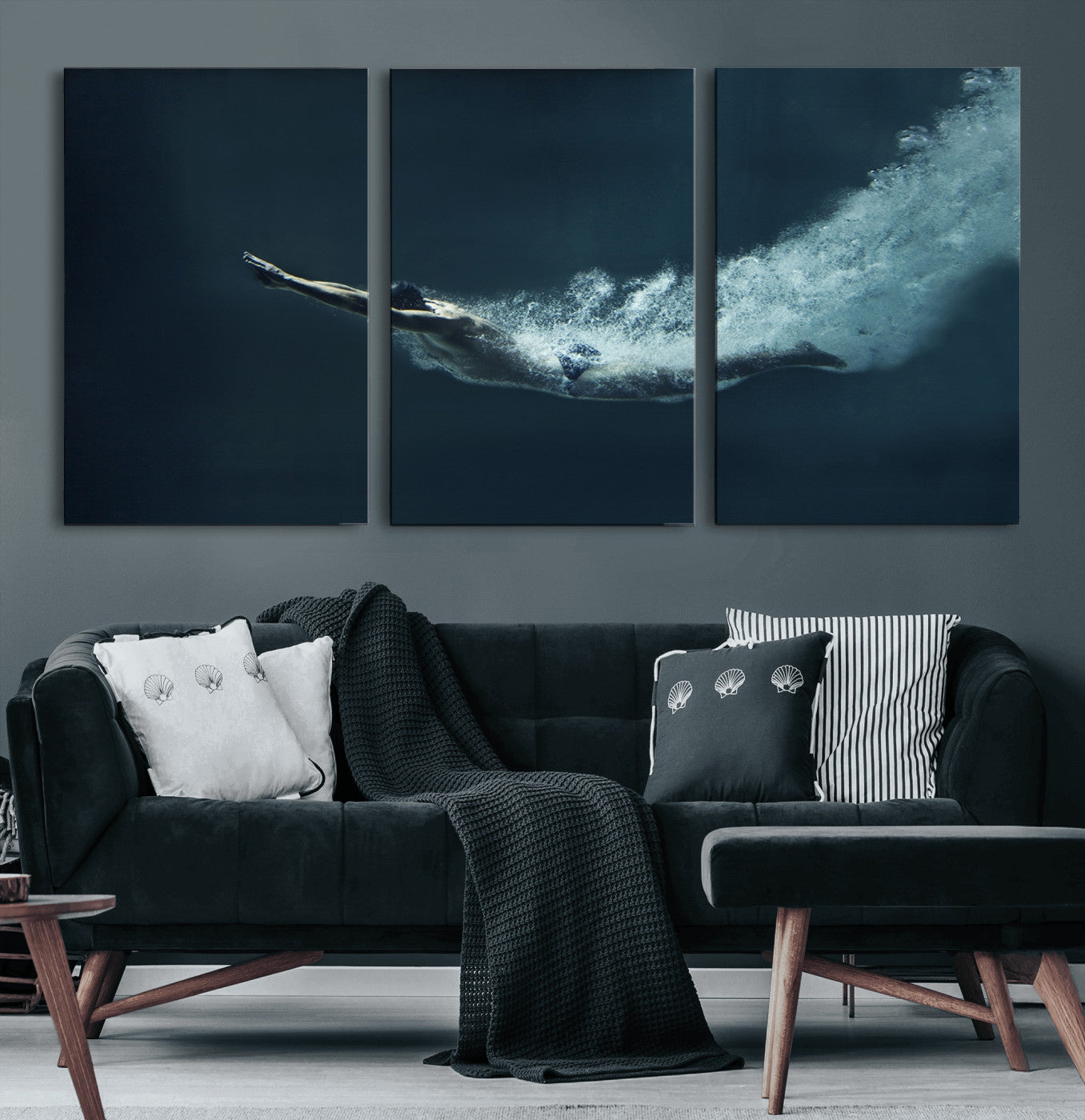 48463-MGV-CV-60X30-3P-Swimmer Wall Art Canvas Print