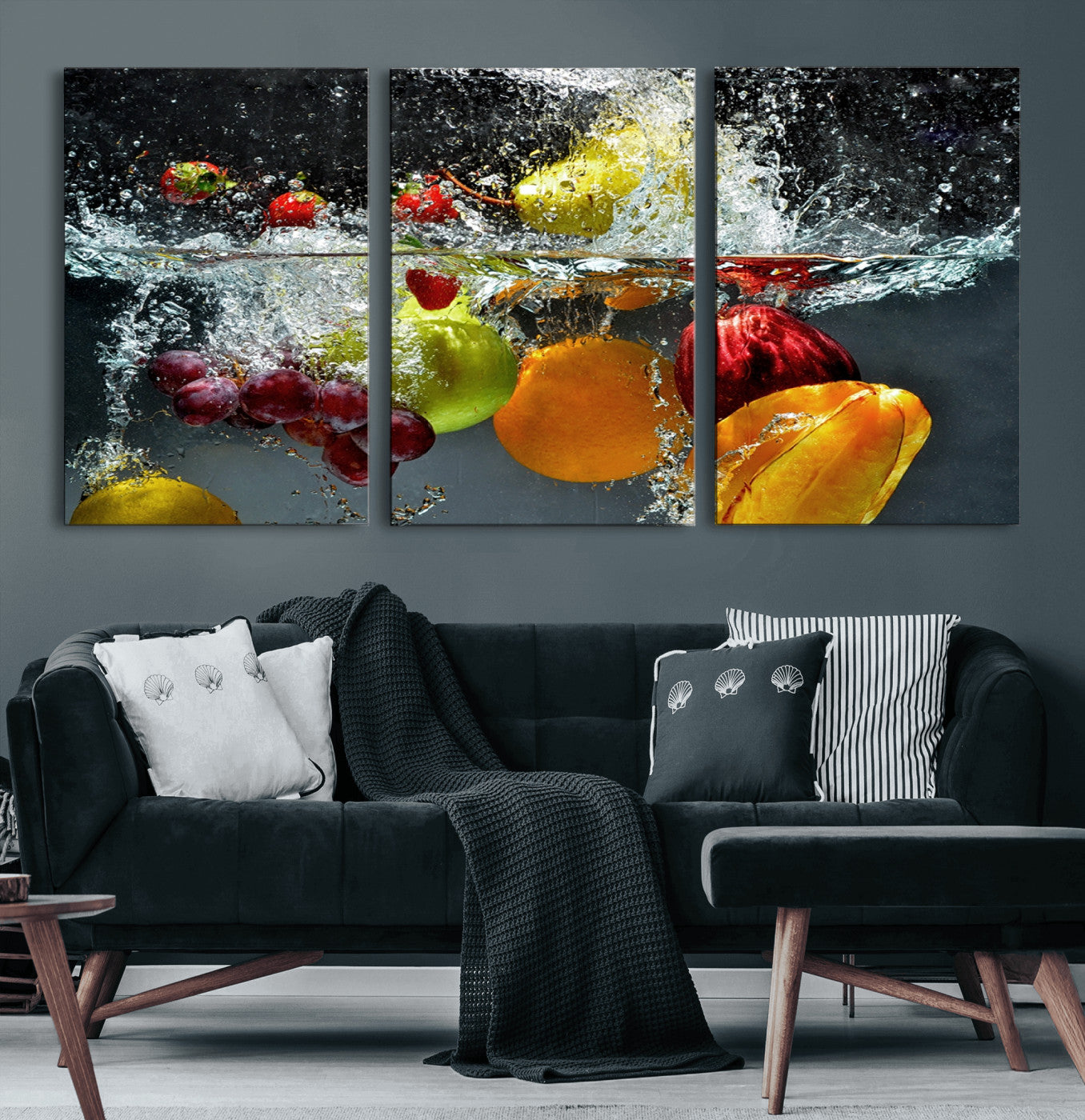 23381-MGV-CV-60X30-3P-Kithen Vegetables World Wall Art Canvas Print