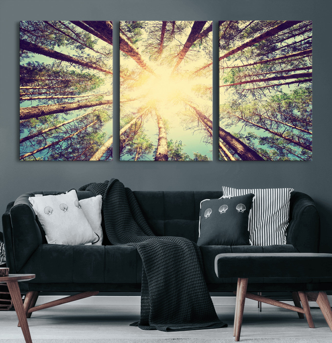 89611-MGV-CV-60X30-3P-Tree and Sunshine Canvas Print