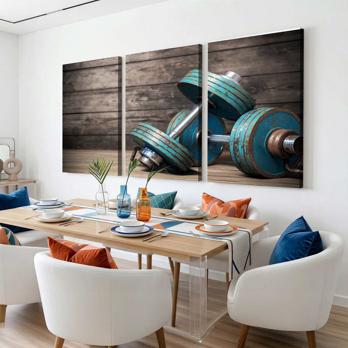 39364-MGV-CV-36X24 - Dumbbell and Sport Wall Art Canvas Print