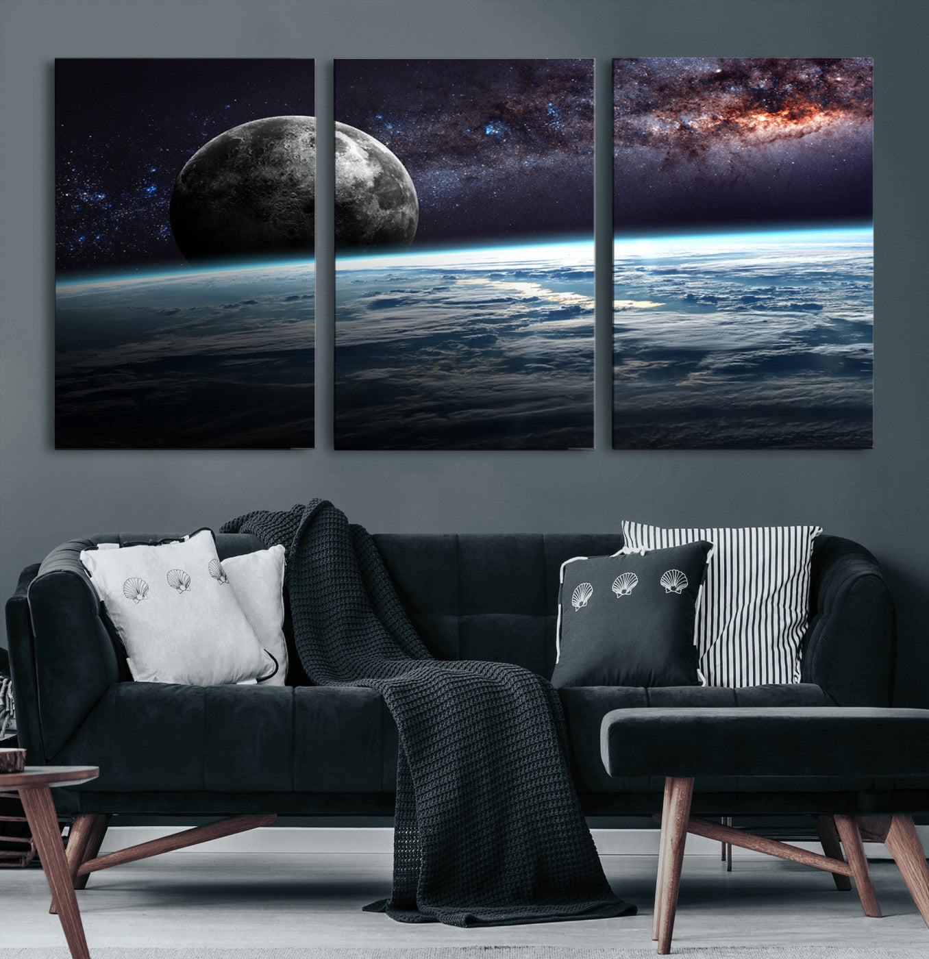 22395-MGV-CV-60X30-3P-Space and Planet Canvas Print