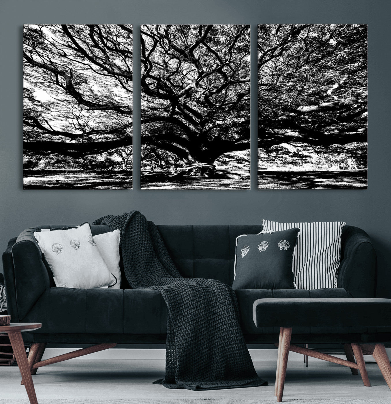 20836-MGV-CV-60X30-3P-Mighty Angel Oak Wall Art | Angel Oak Tree Art Print