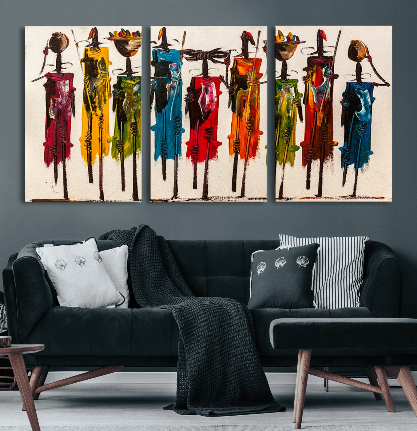 91926-MGV-CV-36X24-Abstract African Women Wall Art Canvas Print