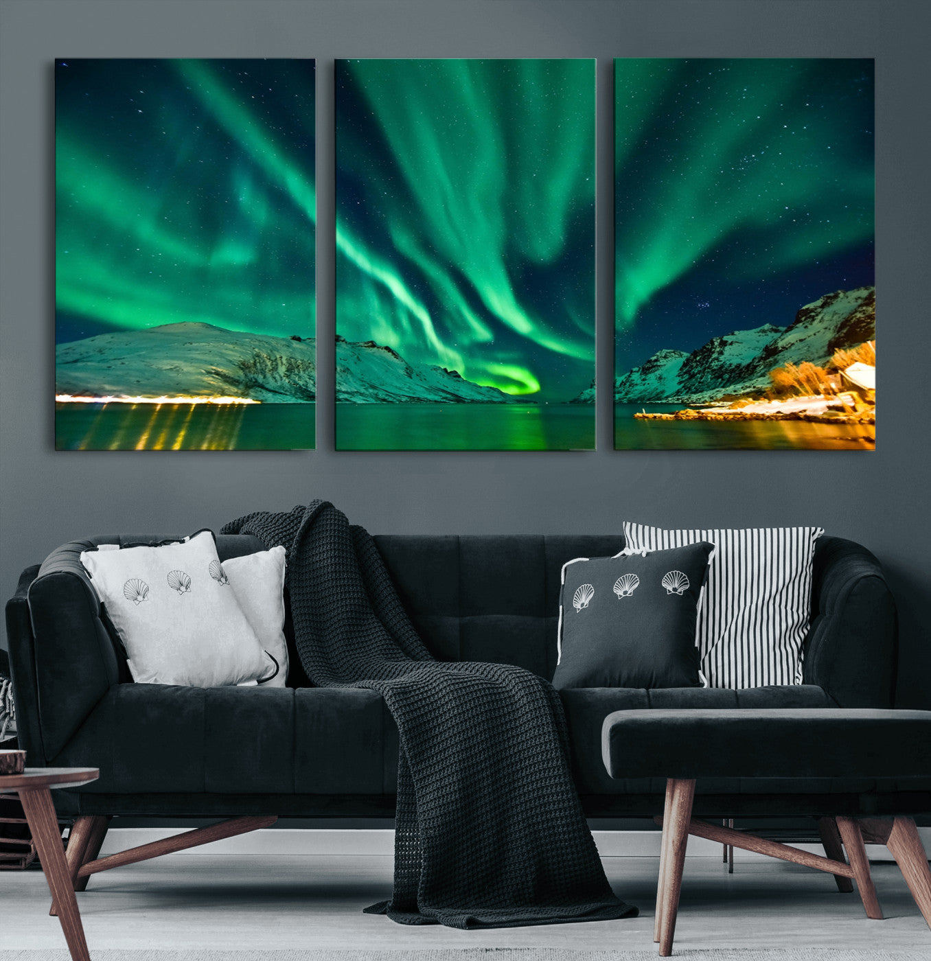 25294-MGV-CV-60X30-3P-Northern Lights Wall Art Canvas Print