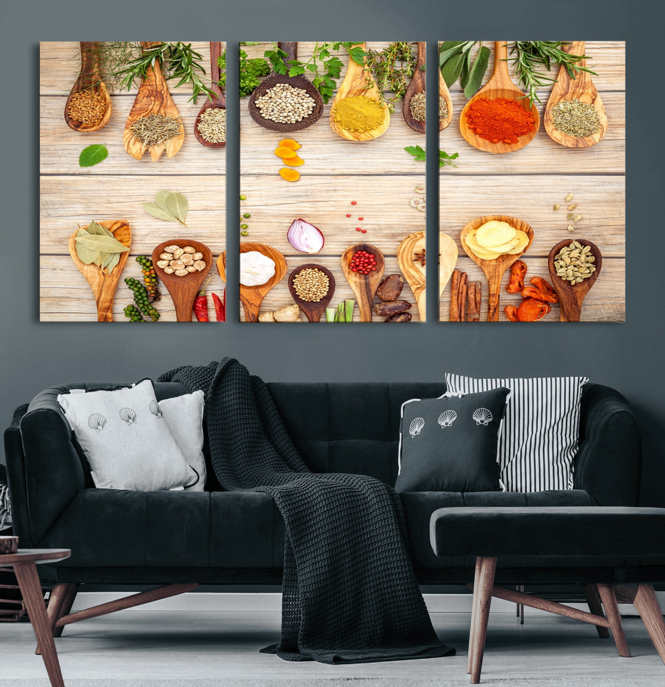 29667-MGV-CV-60X30-3P-Kitchen Spice on the Table Wall Art, Kitchen Spice Wall Art Canvas Print