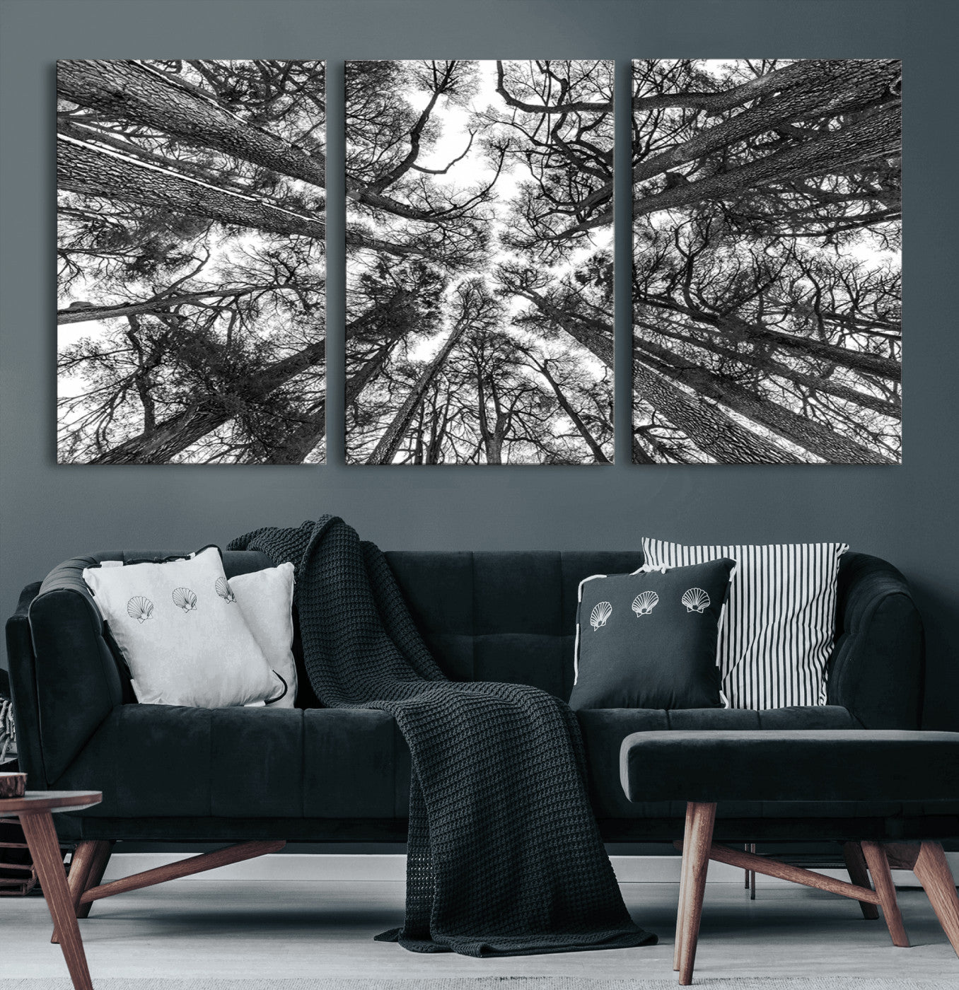33934-MGV-CV-60X30-3P-Trees Contemporary Art Canvas Print