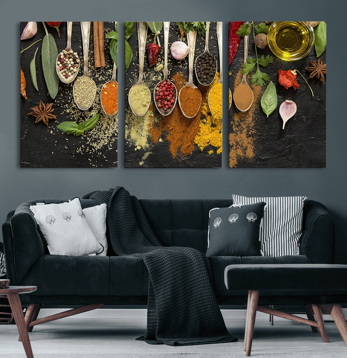 60472-MGV-CV-60X30-3P-Kitchen Spice Wall Art Canvas Print