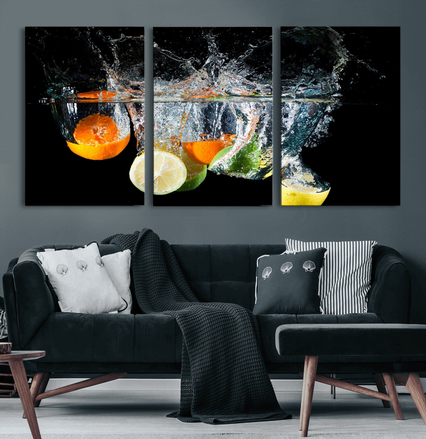 58366-MGV-CV-60X30-3P-Kitchen Wall Art, Kitchen Fruits Art Canvas Print