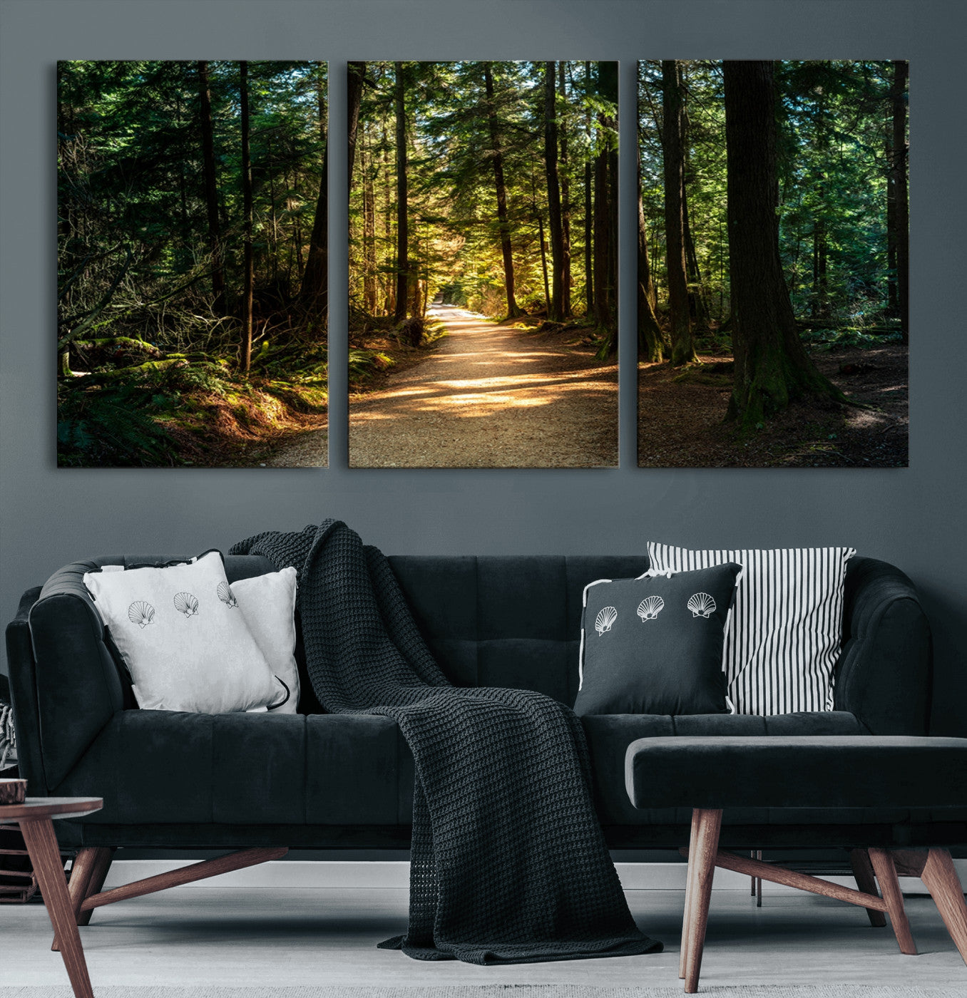95543-MGV-CV-60X30-3P-Natural Landscape Wall Art Relaxing Forest Canvas Print