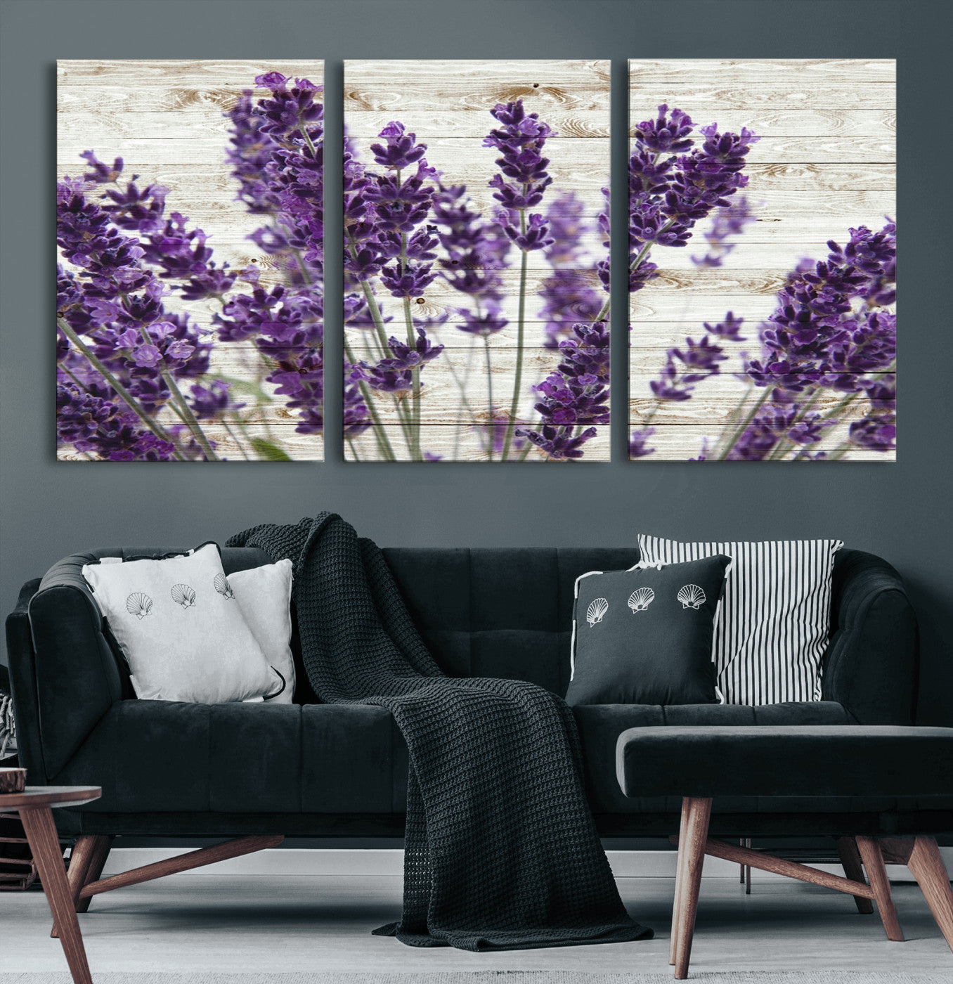 MGV-CV-60X30-3P - Lavender Canvas Wall Art Flower Print