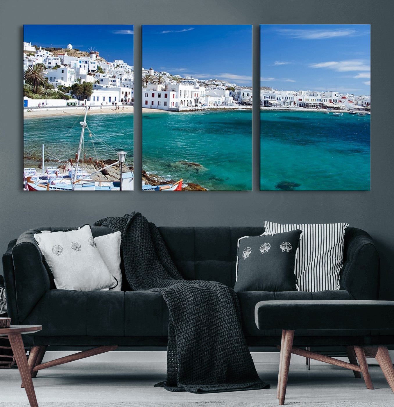 MGV-CV-60X30-3P - Santorini Wall Art Canvas Print