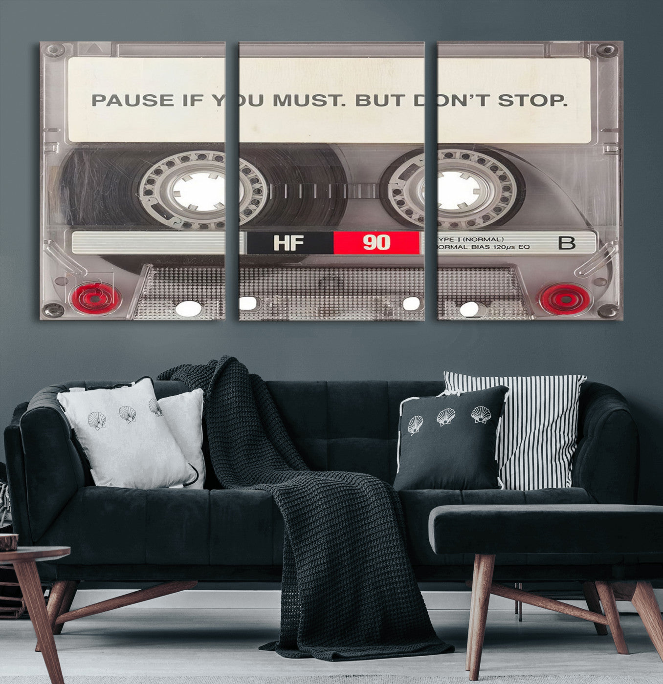 75360-MGV-CV-60X30-3P-Music Cassette Iconic Wall Art Canvas Print