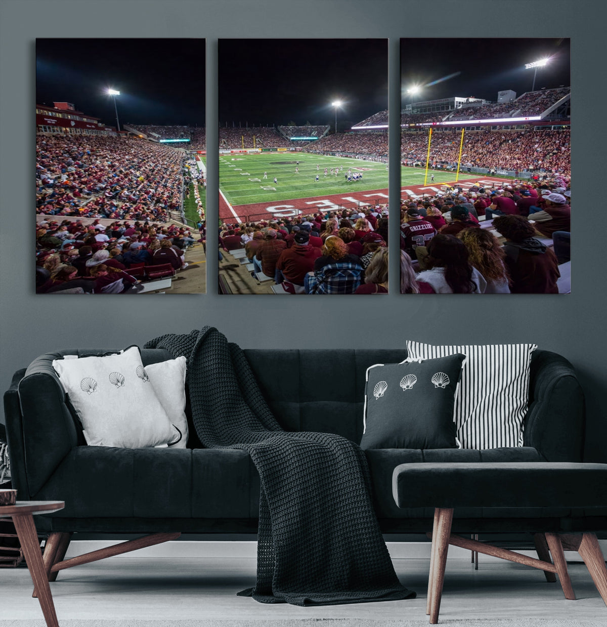 56191-MGV-CV-36X24 - Washington Grizzly Stadium American Football Wall Art Canvas Print, Sports Wall Art Print, Game Room Decor-1