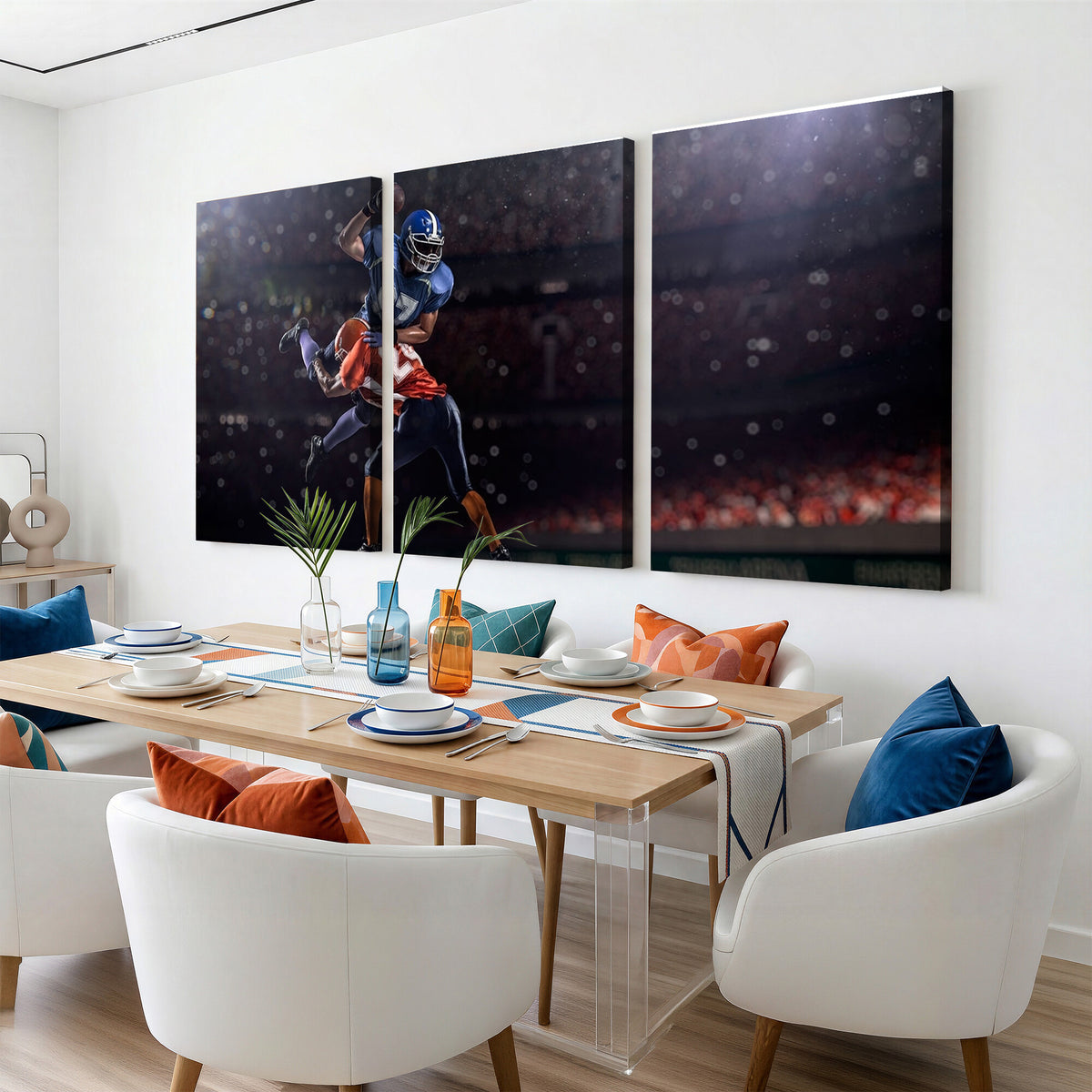 68009-MGV-CV-36X24 - American Football Wall Art Canvas Print, Stadium Sport Wall Art Print