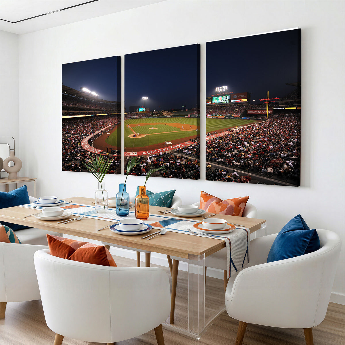 88896-MGV-CV-36X24 - Los Angeles Angels Baseball Team Print, Anaheim Angel Stadium Wall Art