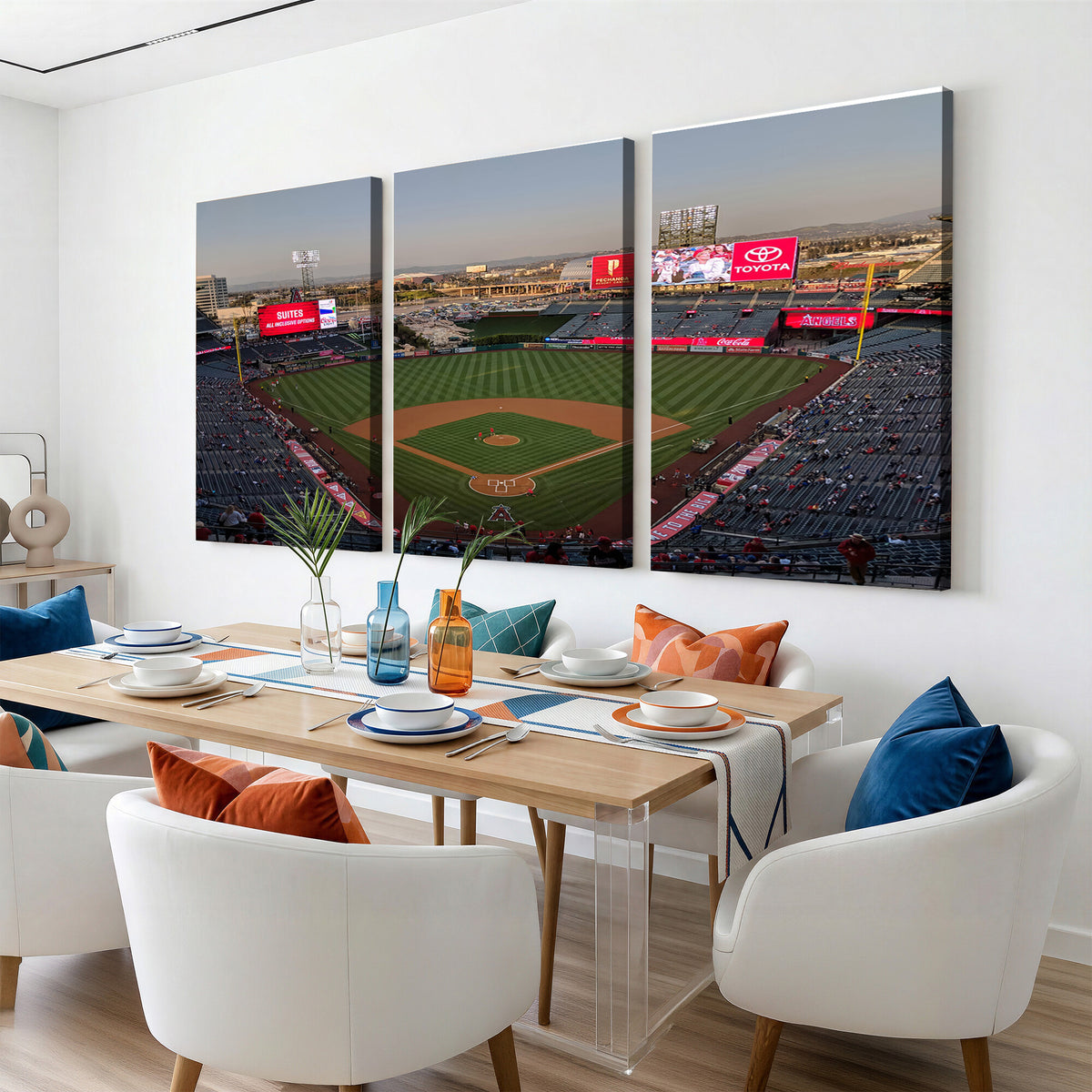 45864-MGV-CV-36X24 - Los Angeles Angels Baseball Canvas Print, Anaheim Angel Stadium Wall Art