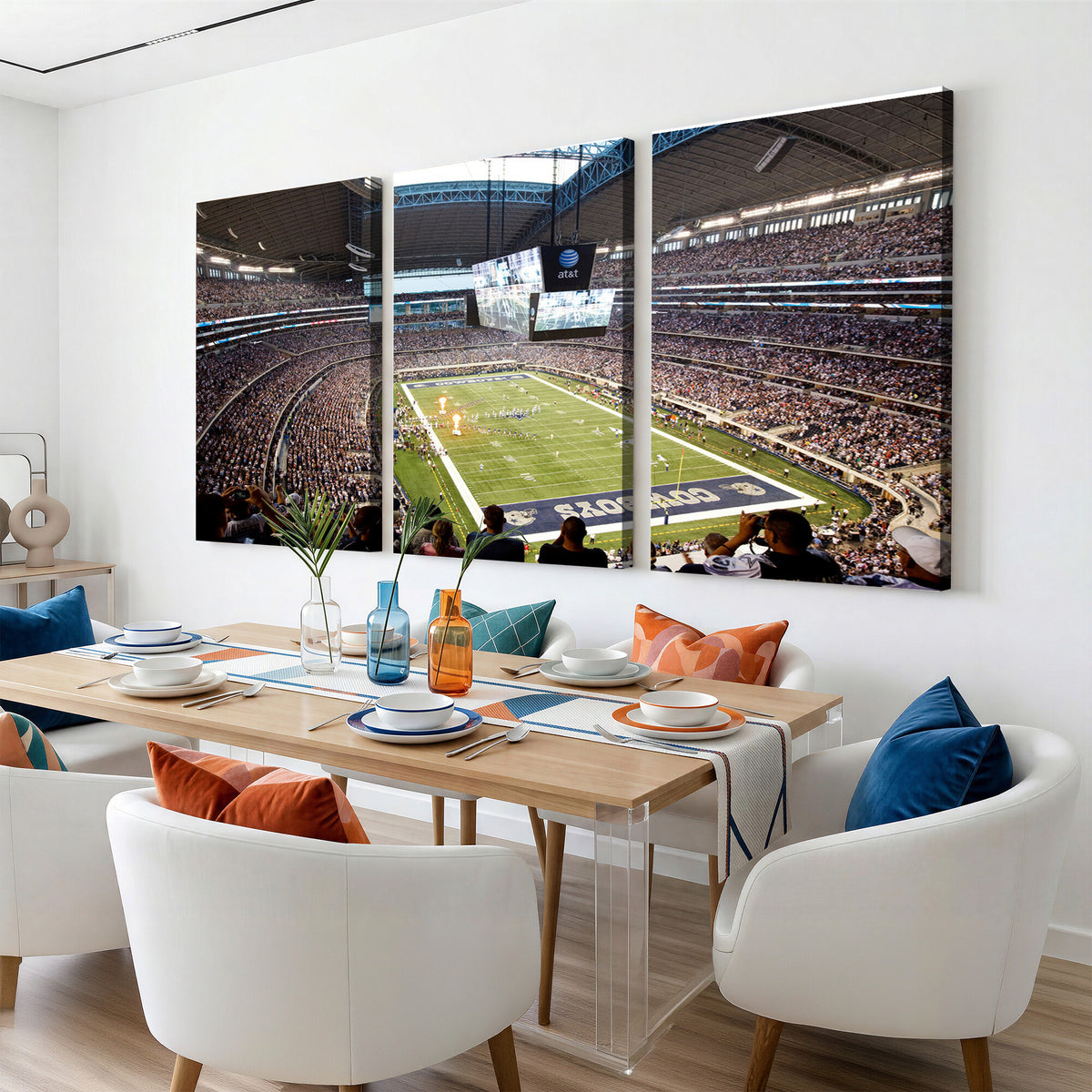 82096-MGV-CV-36X24 - Dallas Cowboys Football Team Print - Arlington AT&T Stadium Wall Art Canvas Print