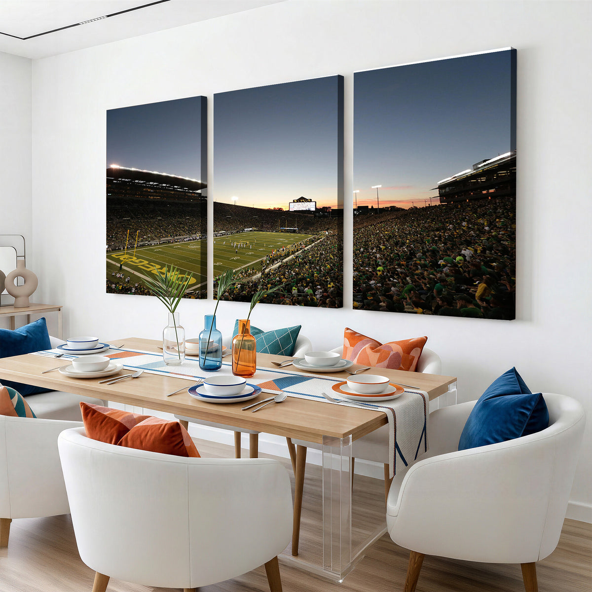 21429-MGV-CV-36X24 - Oregon Ducks Football Team Print - Eugene Autzen Stadium Wall Art Canvas Print