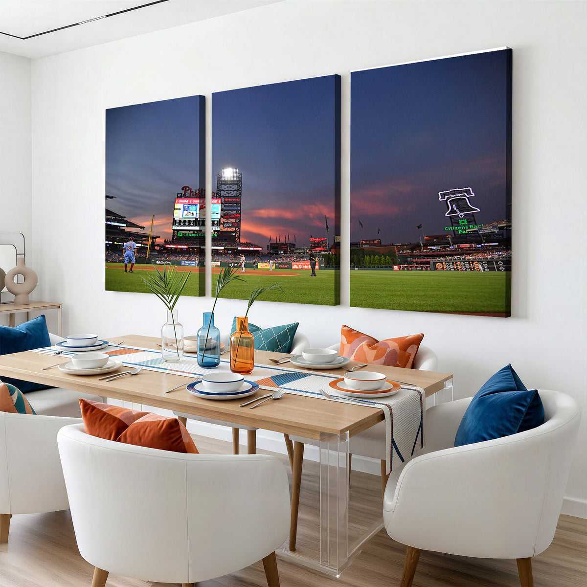 22594-MGV-CV-36X24 - Philadelphia Phillies Baseball Print - Philadelphia Citizens Bank Park Stadium Wall Art, Phillies