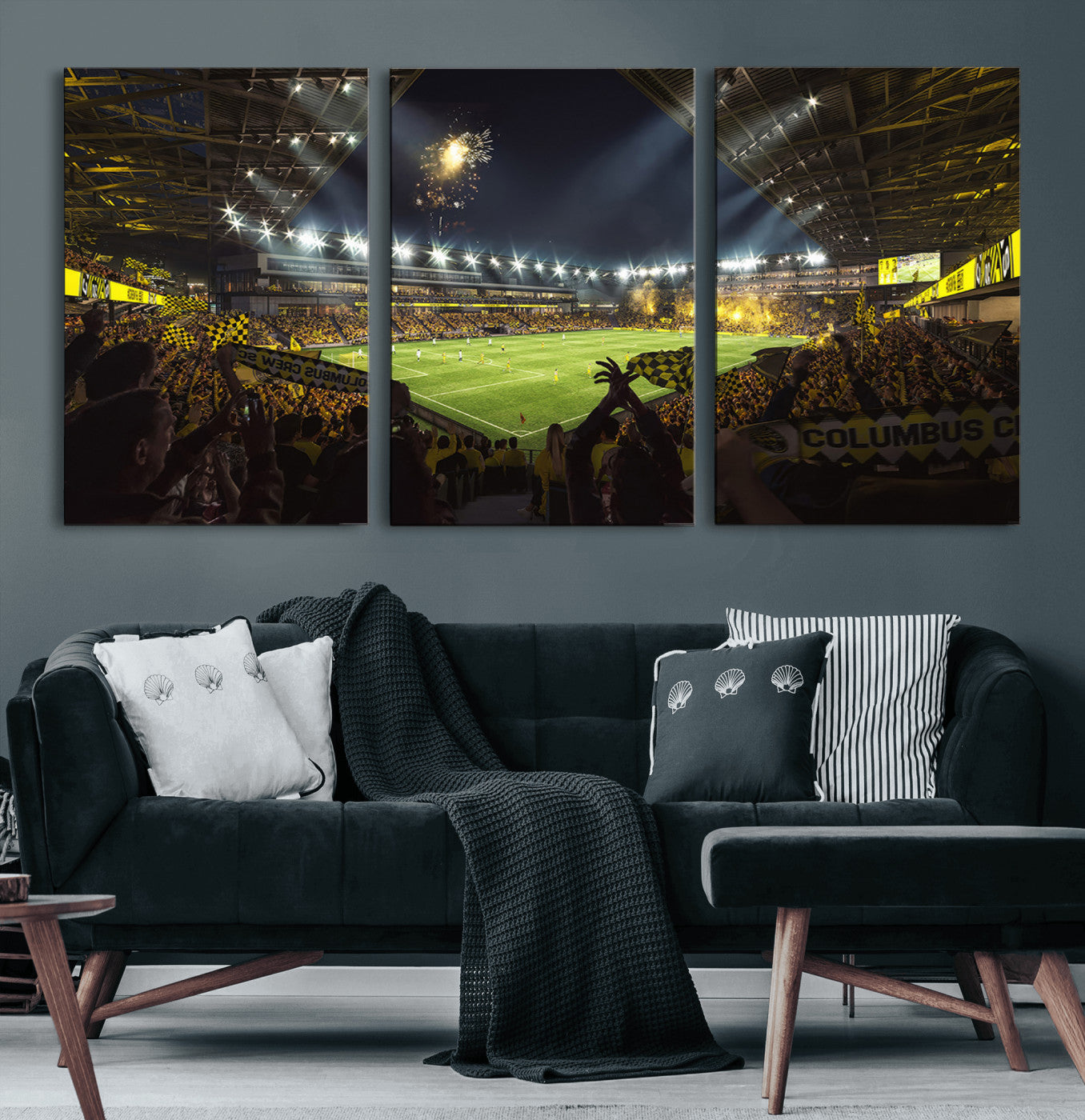 MGV-CV-60X30-3P - Columbus Crew Soccer Team Print - Columbus Crew Stadium Wall Art Canvas Print