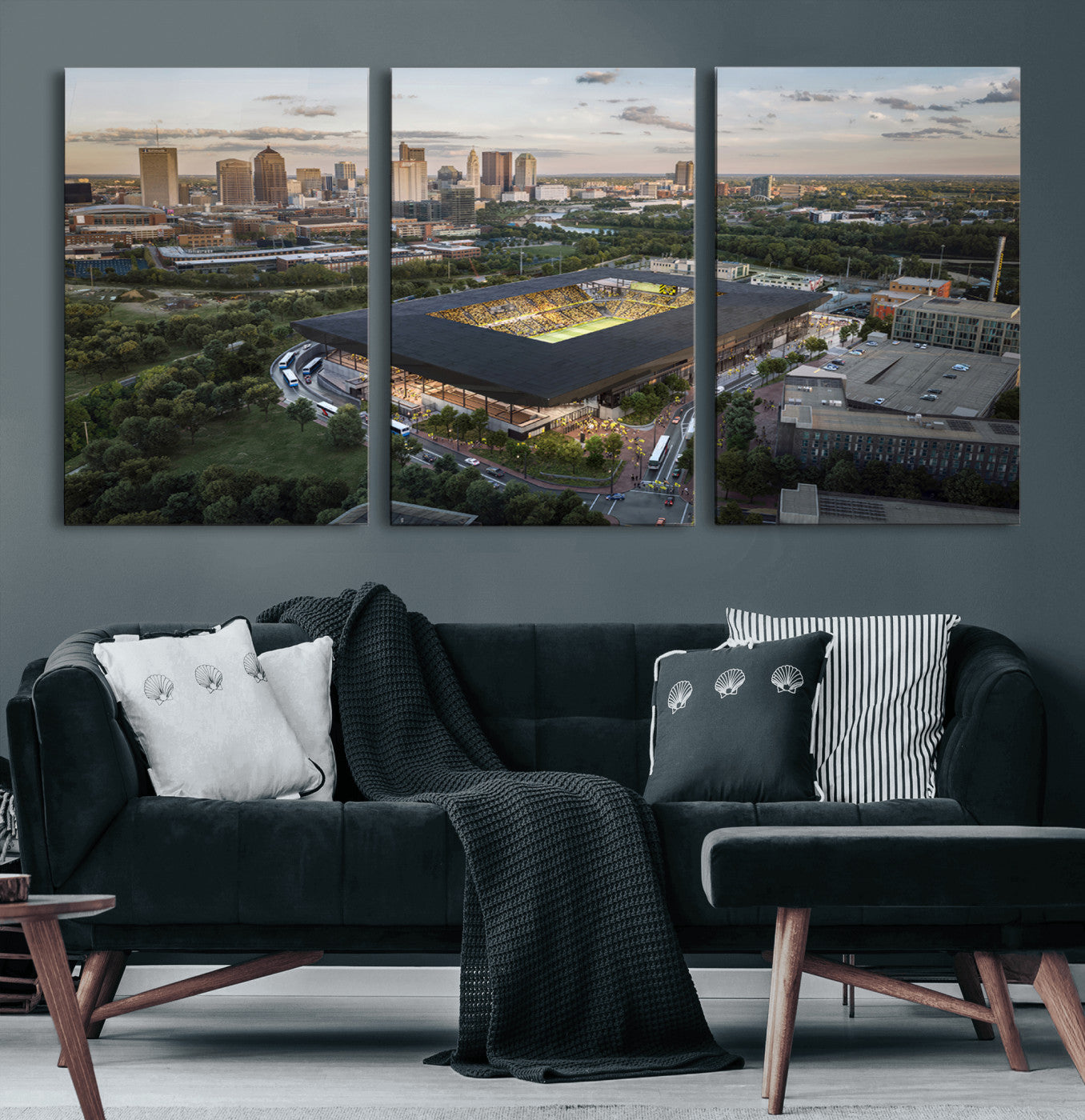 MGV-CV-60X30-3P - Columbus Crew Soccer Team Print - Columbus Crew Stadium Wall Art, Columbus Crew Soccer Wall Art