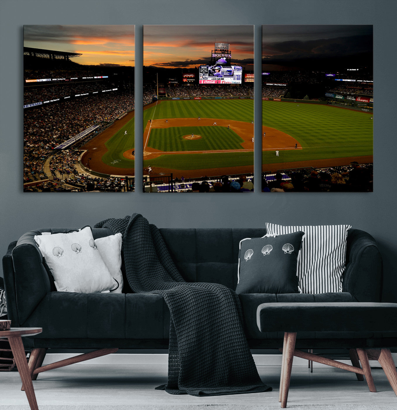 57060-MGV-CV-36X24-Colorado Rockies Coors Field Wall Art Canvas Print - MLB Baseball Stadium
