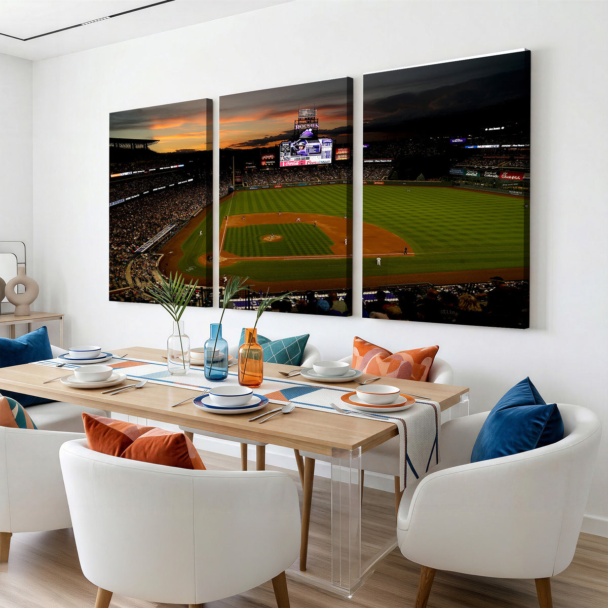 57060-MGV-CV-36X24 - Colorado Rockies Coors Field Wall Art Canvas Print - MLB Baseball Stadium