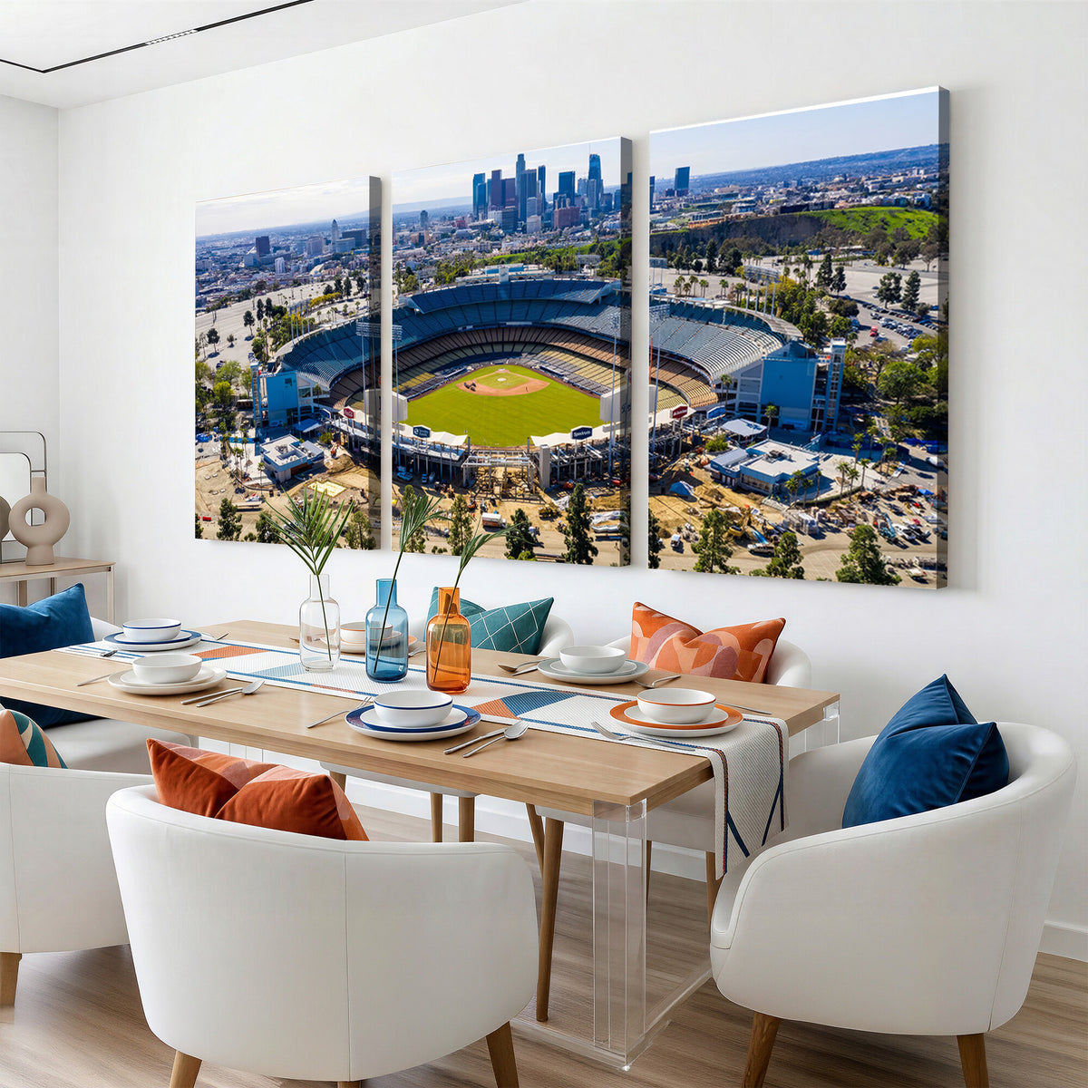58596-MGV-CV-36X24 - Los Angeles Dodgers Dodger Stadium Wall Art Canvas Print, Extra Large Game Room Wall Decor