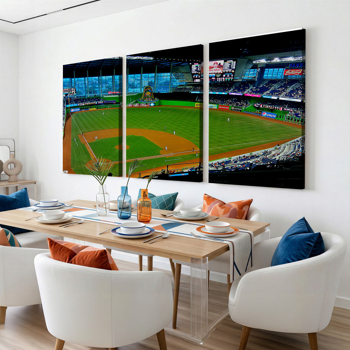 51207-MGV-CV-36X24 - Miami Marlins Baseball Team Print, Miami LoanDepot Park