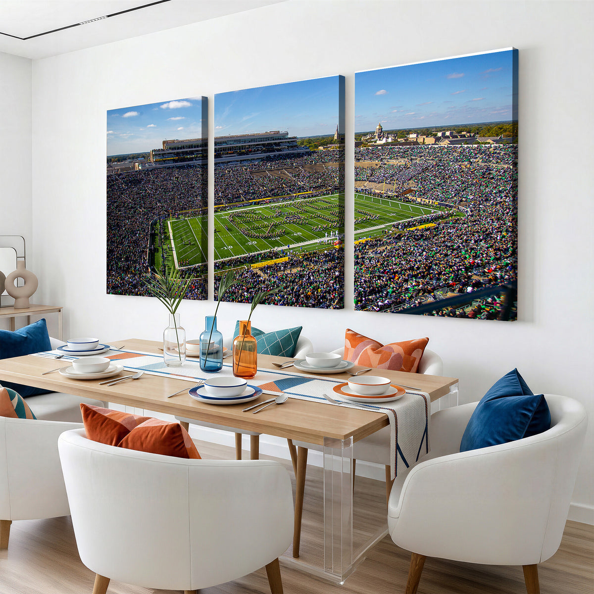 50114-MGV-CV-36X24 - Notre Dame Fighting Irish Football Team Print, Notre Dame Stadium Wall Art