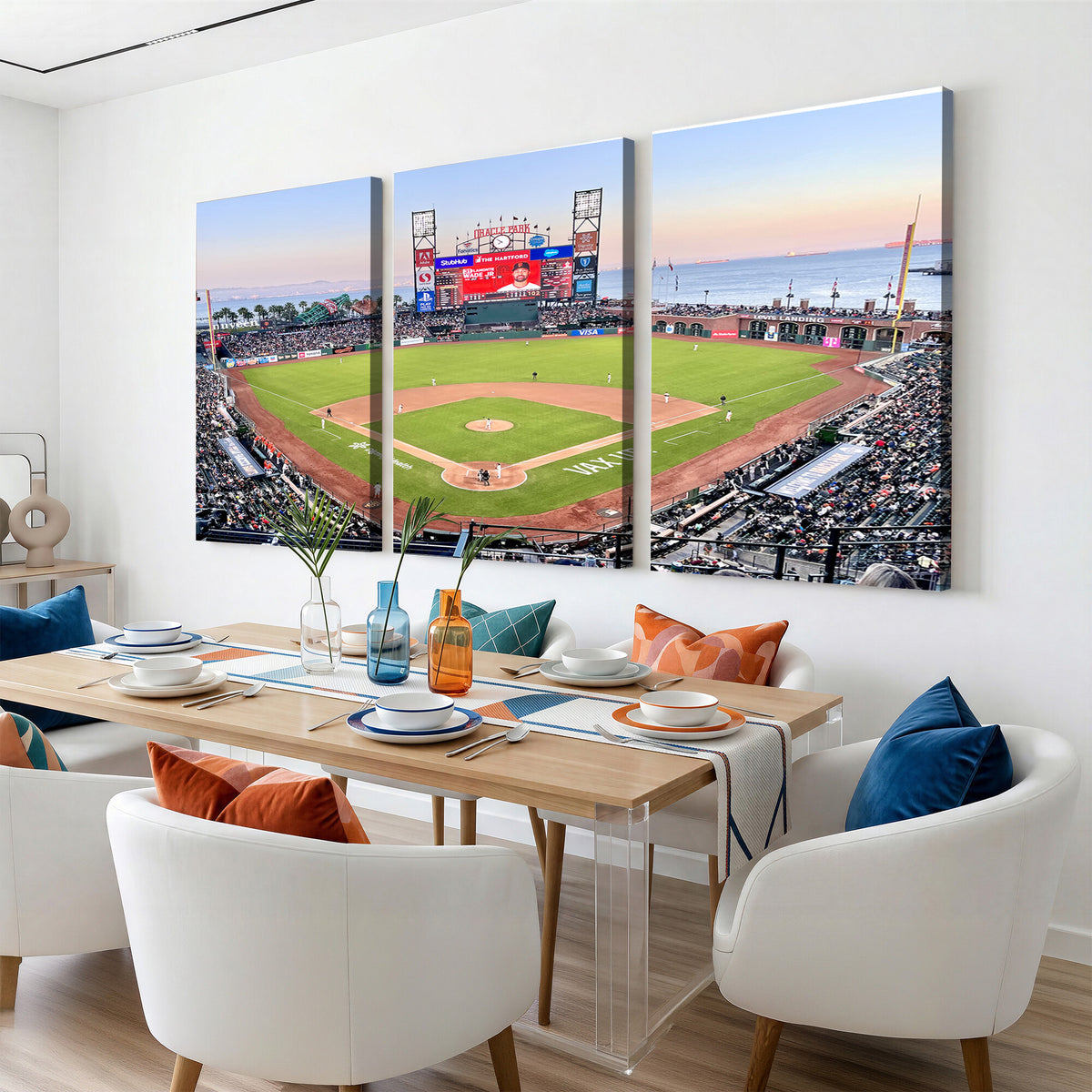 16055-MGV-CV-36X24 - San Francisco Giants Baseball Team Print, Oracle Park