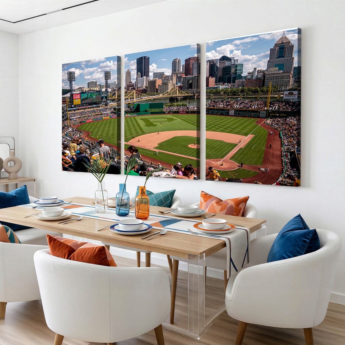 66872-MGV-CV-36X24 - Pittsburgh Pirates Baseball Team Print, PNC Park Stadium