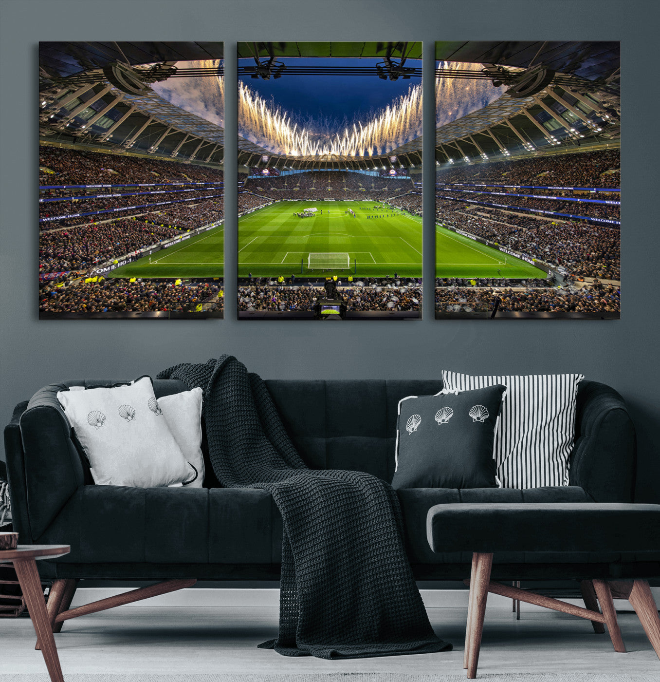 40157-MGV-CV-60X30-3P-Tottenham Hotspur Football Team Print - London Tottenham Hotspur Stadium Wall Art Canvas Print