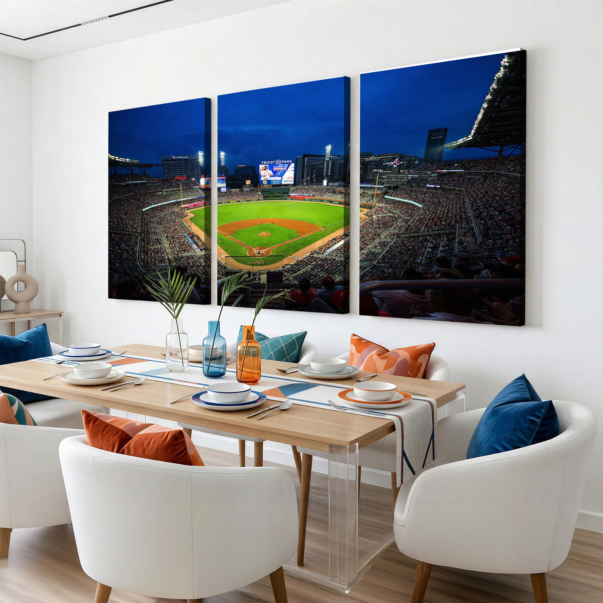 88590-MGV-CV-36X24 - Truist Park Night Game Canvas Art, Atlanta Braves Stadium