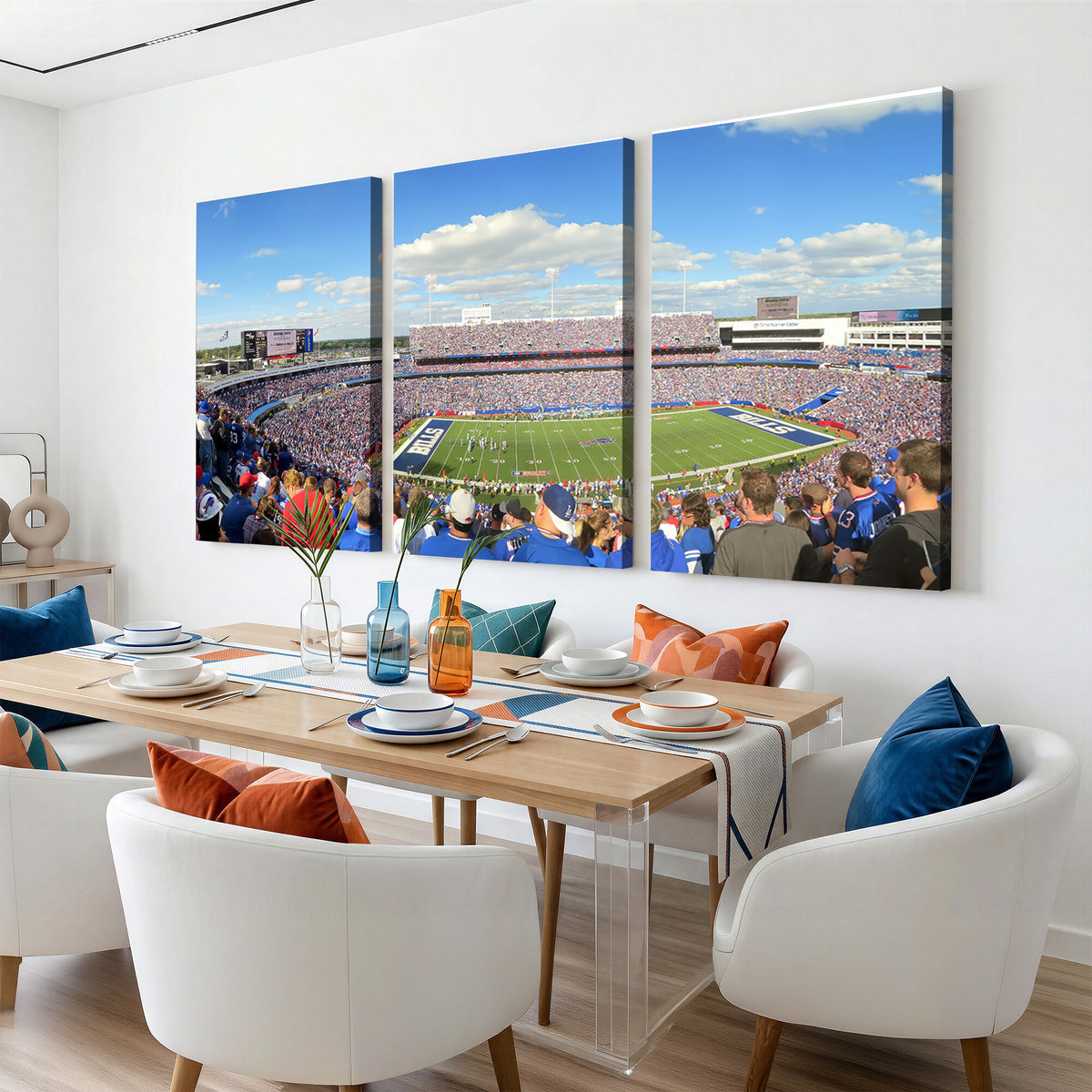 35302-MGV-CV-36X24 - Buffalo Bills NFL Football Team Print, Game Day at Buffalo Highmark Stadium