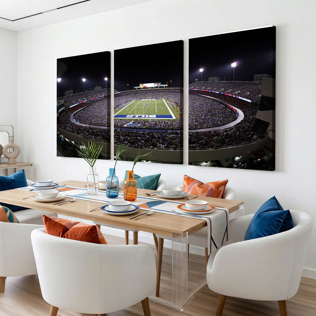98546-MGV-CV-36X24 - Buffalo Bills NFL Football Team Print, Buffalo Highmark Stadium Wall Art