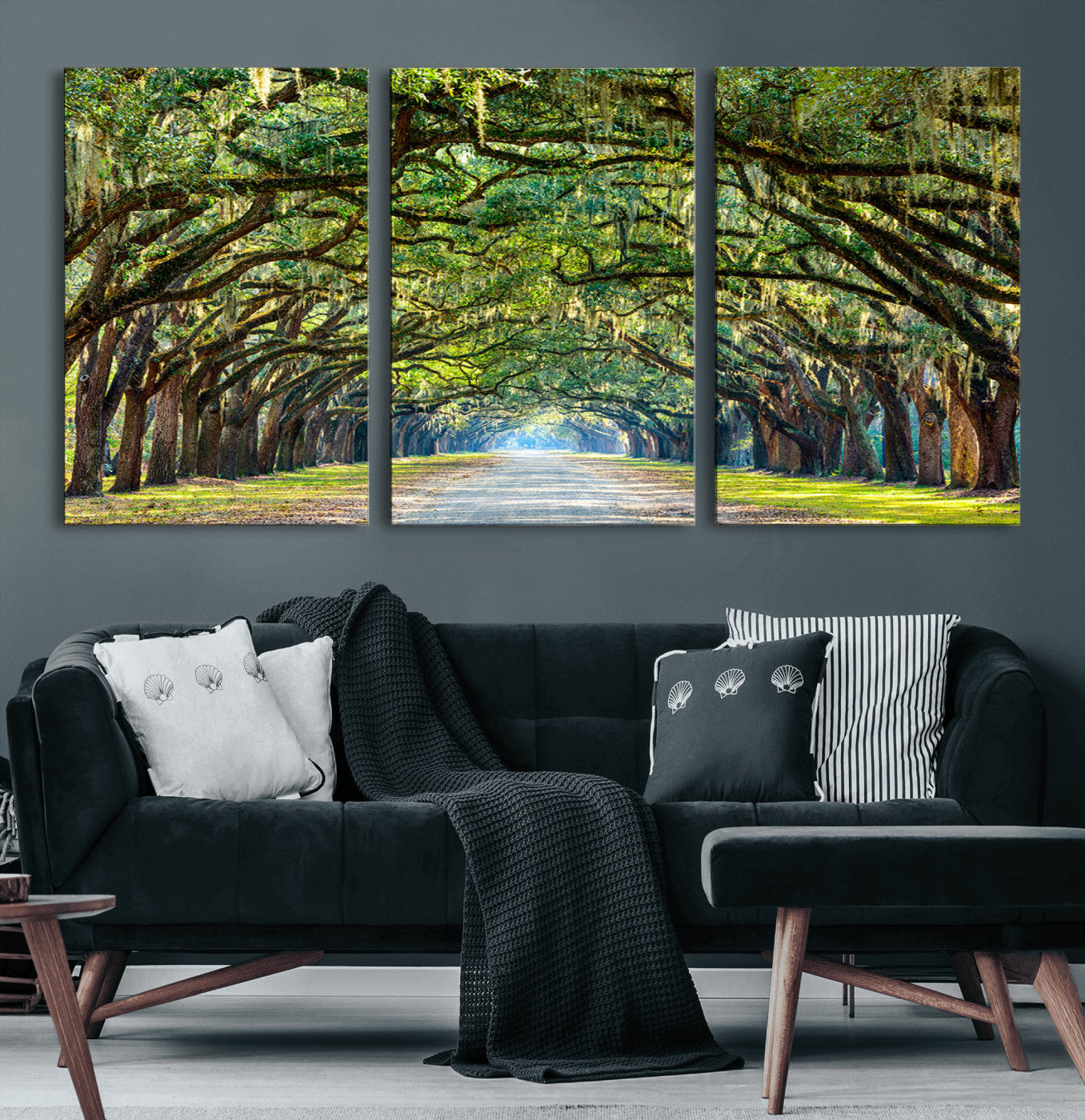 45881-MGV-CV-60X30-3P-Wormsloe State Plantation Driveway Wall Art Canvas Print